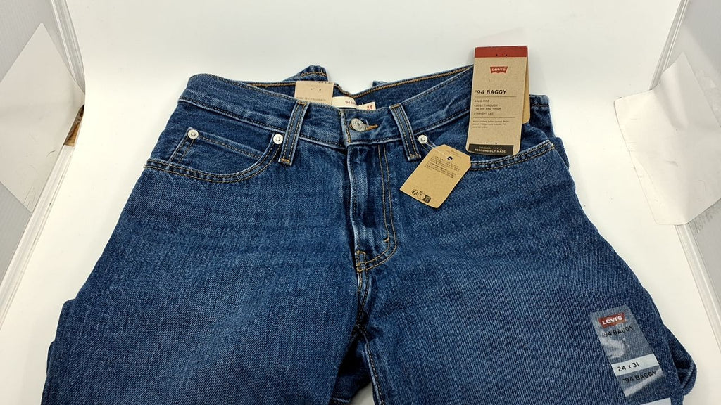 Levi's Women's 94 Baggy, (New) Indigo Worn in, 24