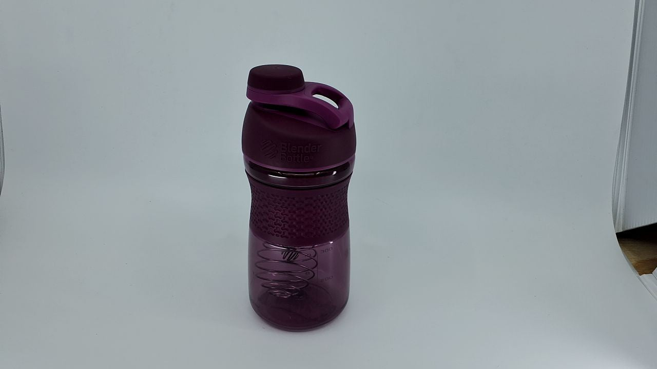 BlenderBottle 20oz SportMixer Shaker Bottle Plum for Protein Shakes
