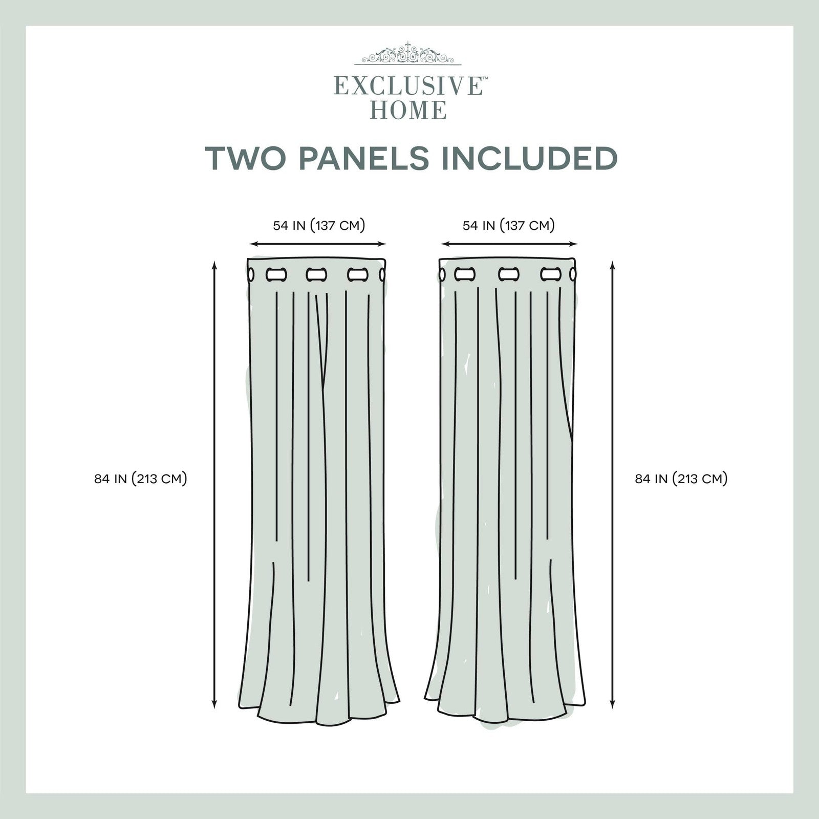 Light Filtering Linen Look Curtain Panels 54x84 Blue Teal - 2 Pack