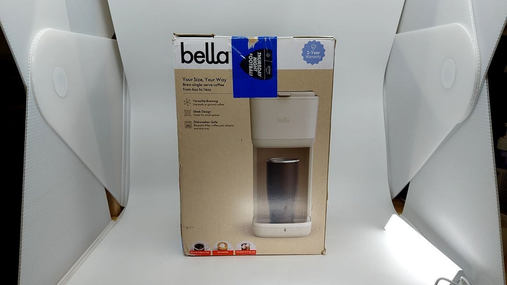 BELLA 1000W Single Serve Coffee Maker, K Cup & Ground Coffee, Oatmilk
