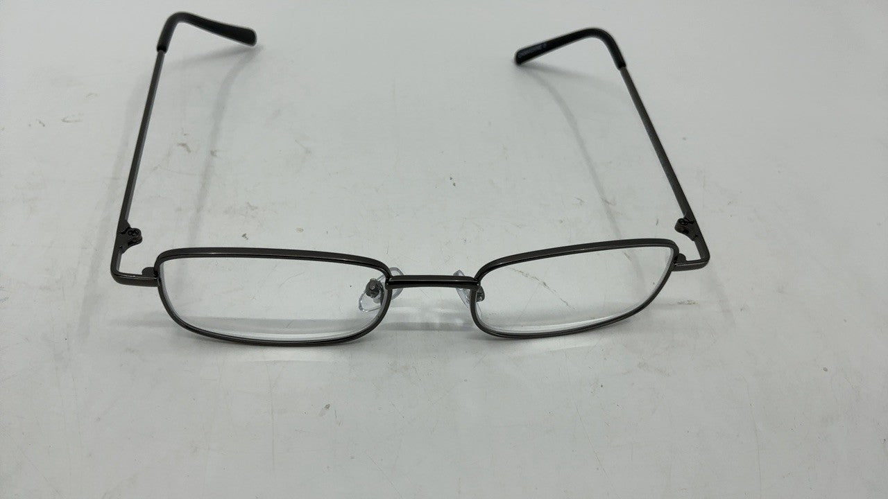 Stylish Men's Reading Glasses, Gunmetal & Black, 2.5x magnification