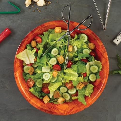 Winco Stainless Steel Salad Tongs, Scissor Style, 10"