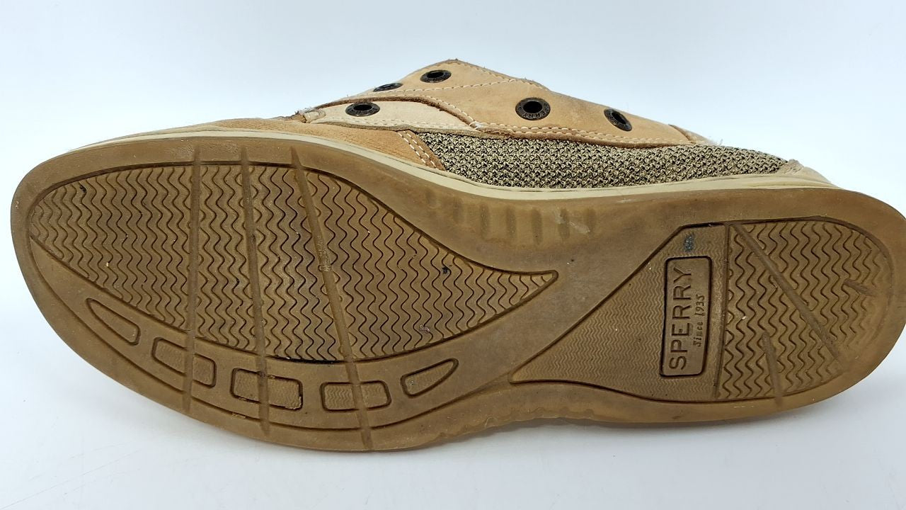Sperry Women's Songfish 3-Eye Boat Shoe, Linen Multi, 8