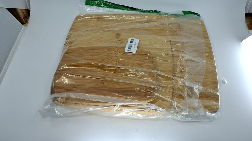 Durable Bamboo Cutting Boards, 4-Piece Reversible Charcuterie Set