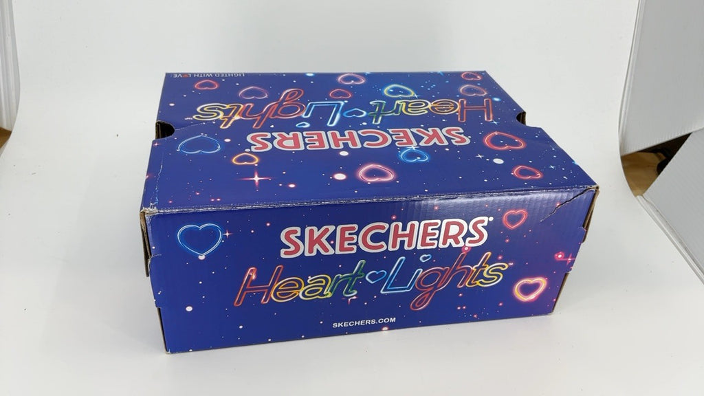 Skechers Kids Infinite Heart Lights Sneaker, Lavender/Multi, Size 1