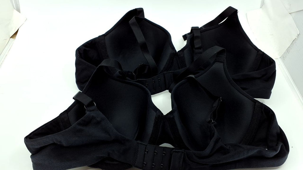 Everyday Black T-Shirt Bras for Women, 40A, Underwire, 2-Pack