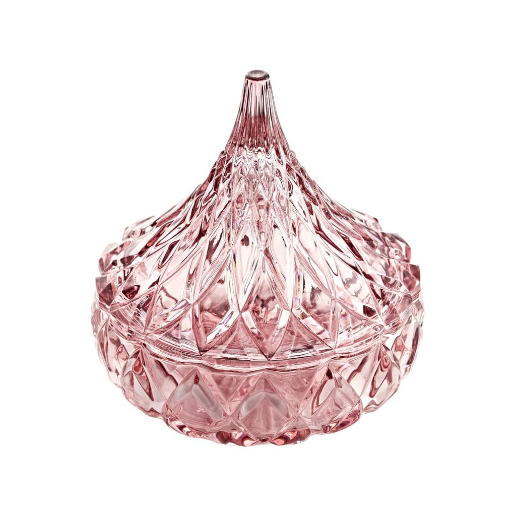 Godinger Blush Glass Hershey Kiss Candy Dish - A Sweet and Stylish Delight