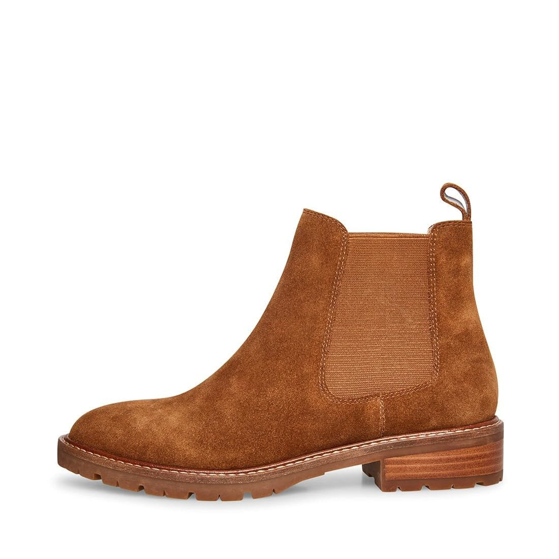 Steve Madden womens Chelsea Boot, Chestnut Suede, 10 US