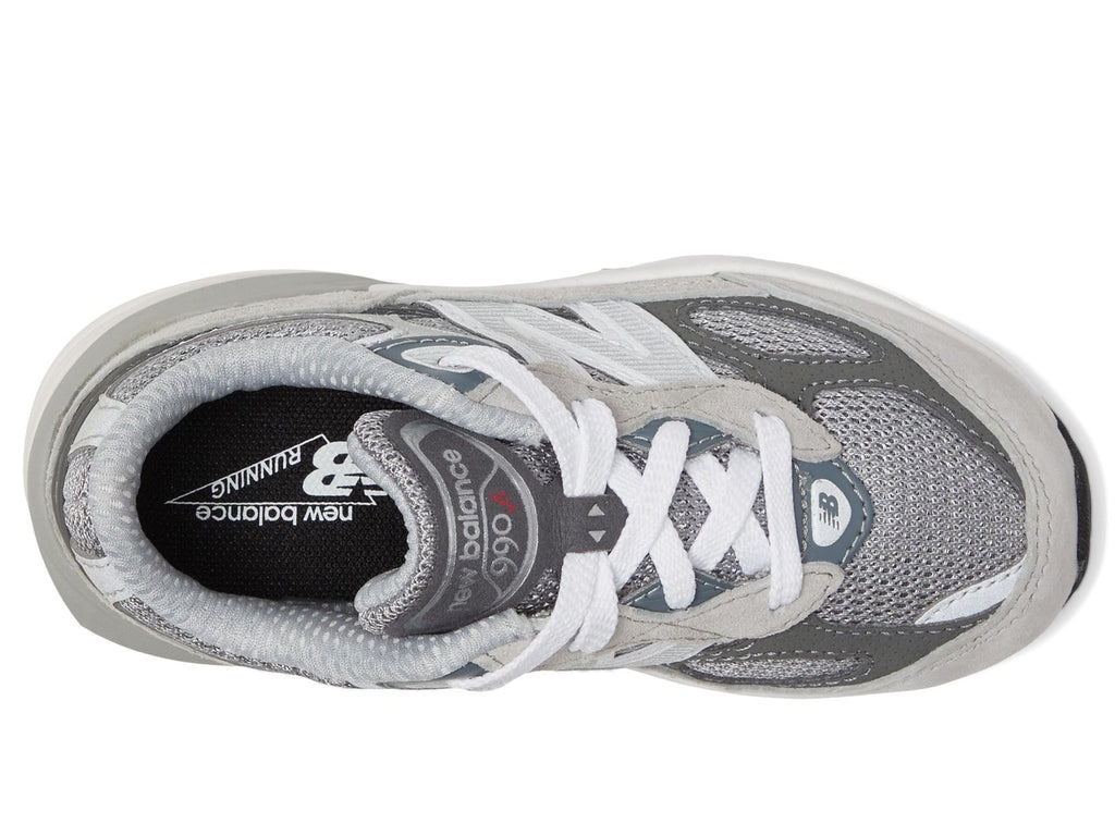 New Balance 990 V6 Toddler Lace-up Sneakers Grey/Silver 6.5XW