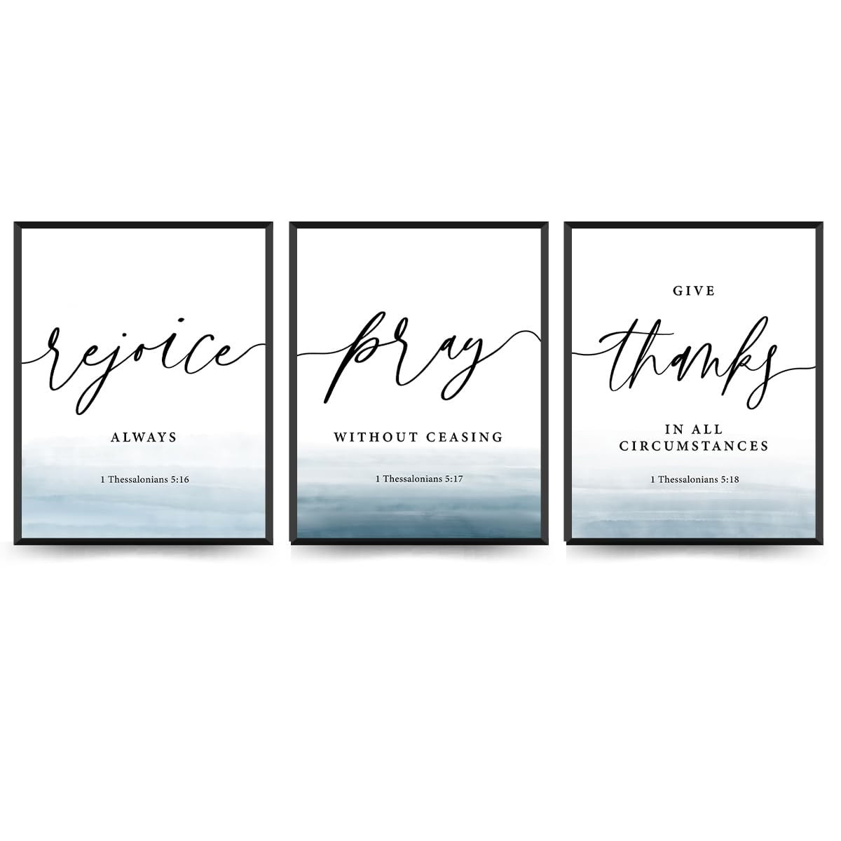 8x10 Bible Verses Wall Art Set, Unframed Christian Prints