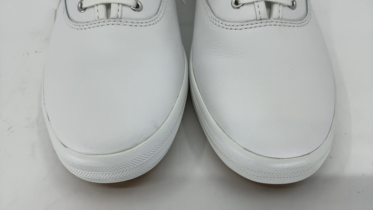 Keds Women's Champion Leather Sneaker, White, 8.5 Wide