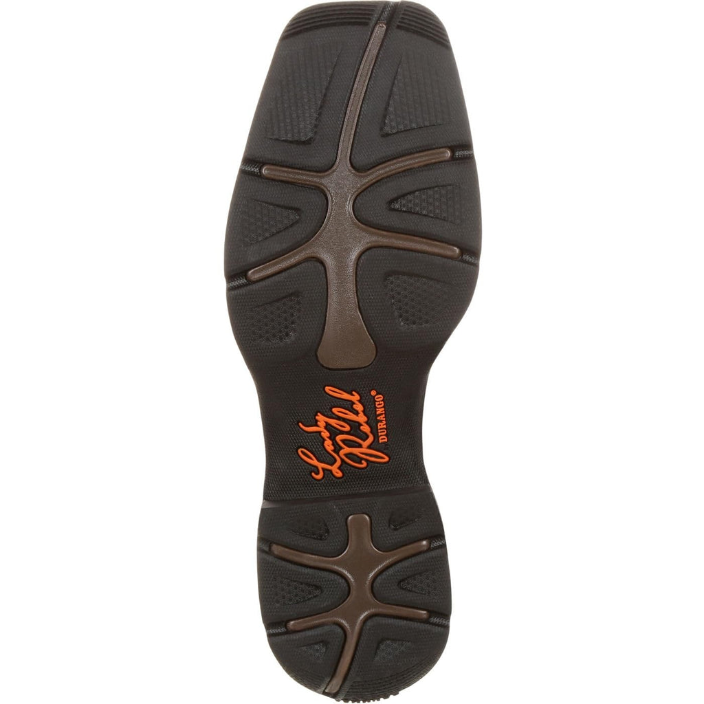 Durango womens Lady Rebel Work Western Boot, Briar Brown and Rusty Red, 8 US