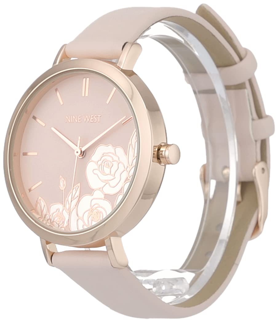 Nine West Women's Floral Dial Strap Watch