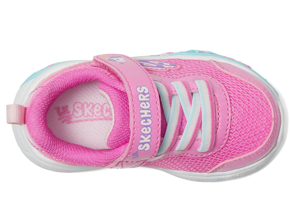 SKECHERS Girls Play Scene-Fun Squad Sneaker, Pink/Multi, 9 Toddler