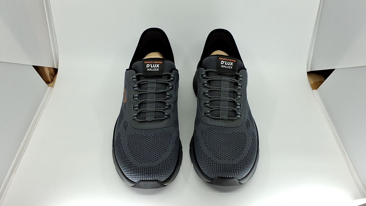Men's Skechers D'Lux Walker 2.0 Hands-Free Sneaker 12 X-Wide Charcoal/Orange