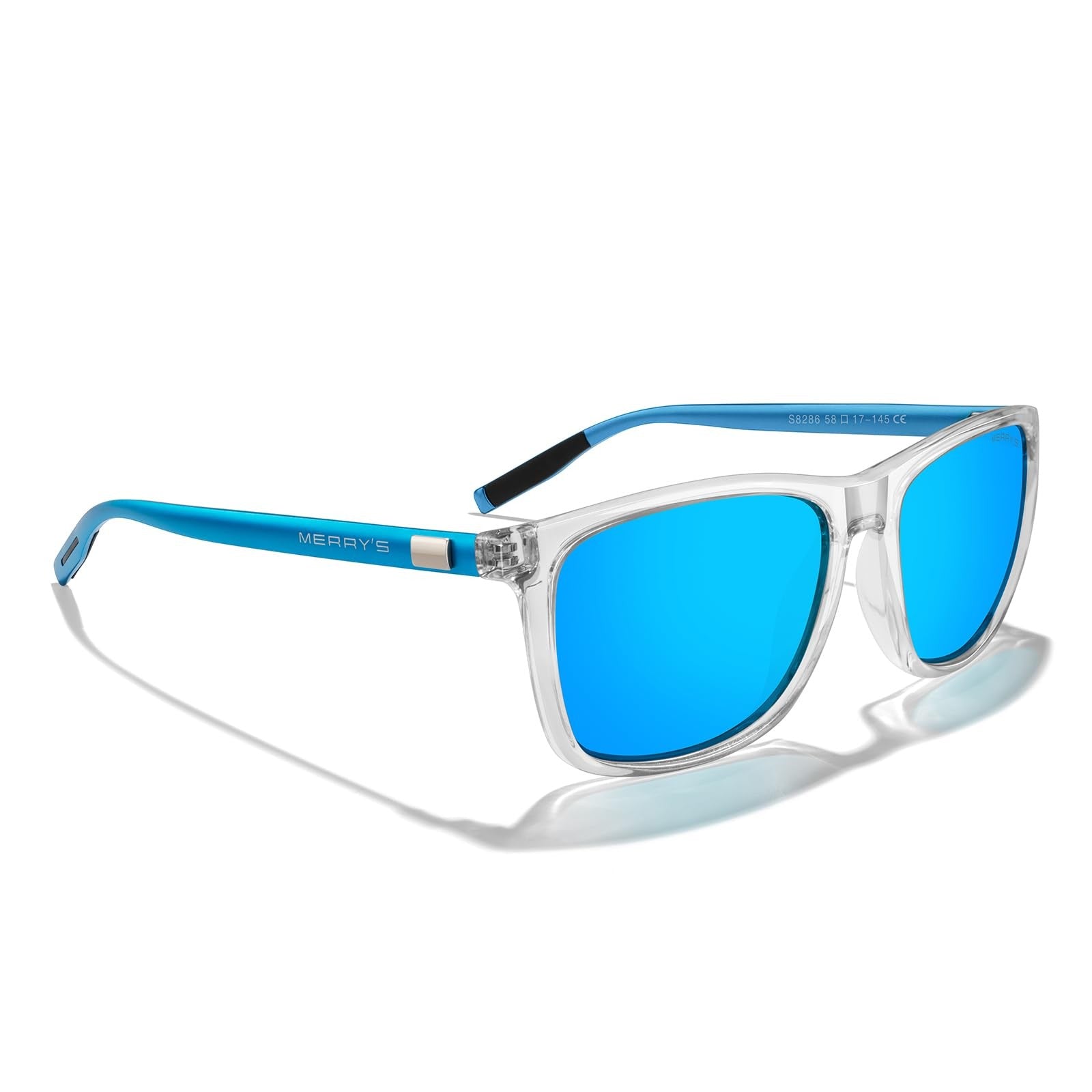 Unisex Polarized Aluminum Sunglasses Blue Mirror Lens Vintage Style