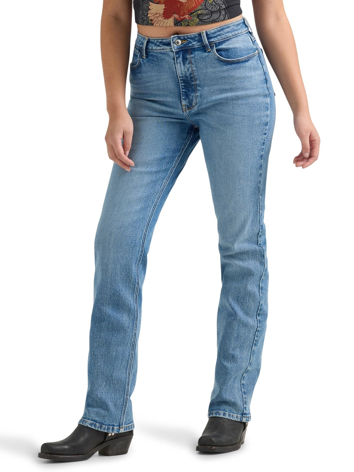 Wrangler Women's High Rise True Straight Fit Jean, Ivy, 6-32
