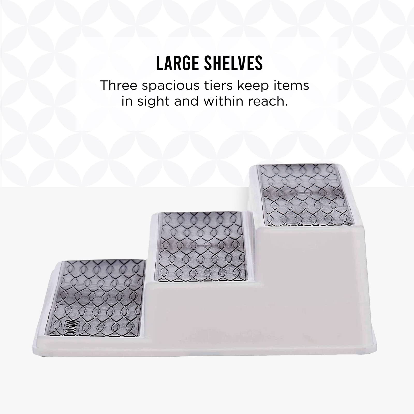 Copco 3-Tier Spice Organizer, 10-Inch Non-Slip Shelf for Cabinets