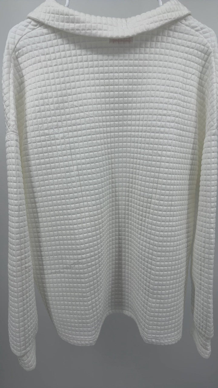 Texture Johnny Collar Long Sleeve Sweatshirt