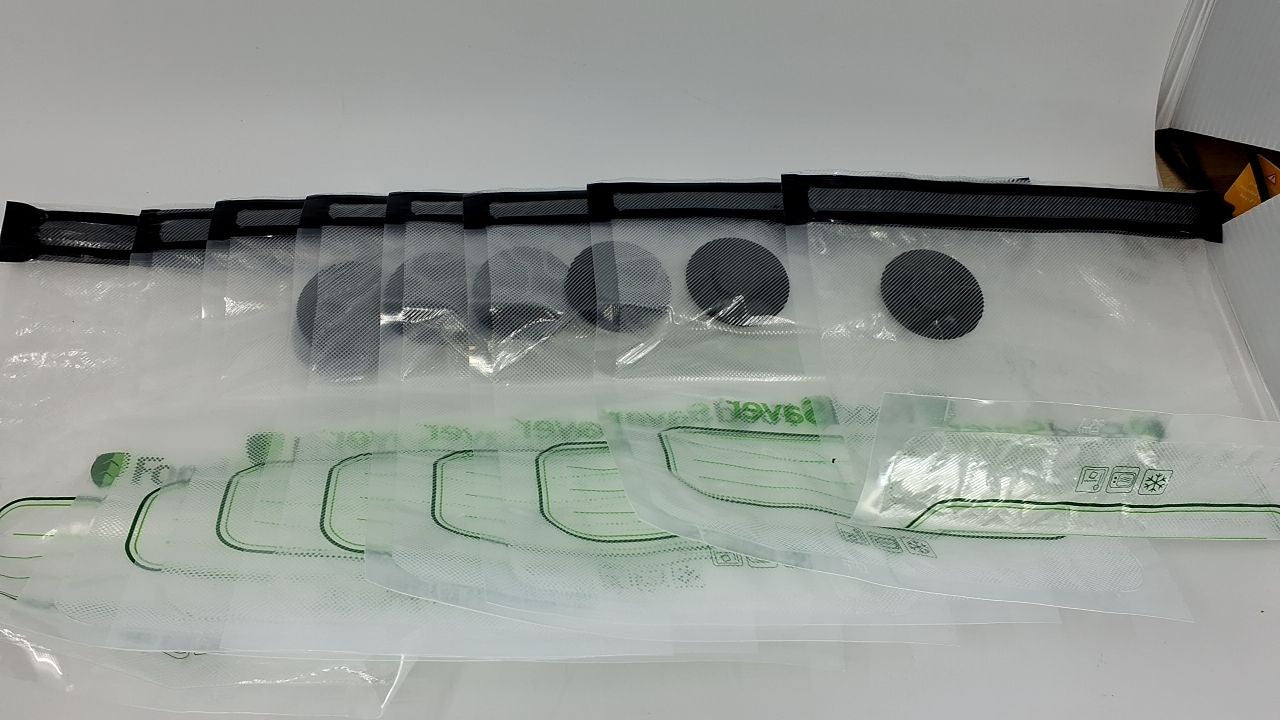 8 Count Reusable Quart Vacuum Zipper Bags, BPA-Free, Leakproof