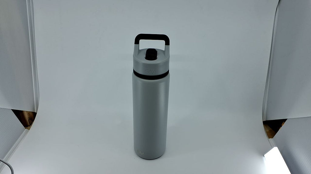 22oz Ice Gray Stainless Steel Water Bottle w/ Straw Lid - Summit Collection