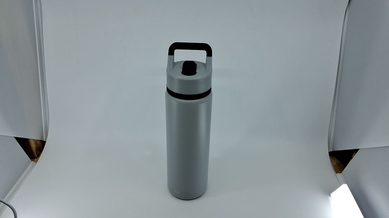 22oz Ice Gray Stainless Steel Water Bottle w/ Straw Lid - Summit Collection