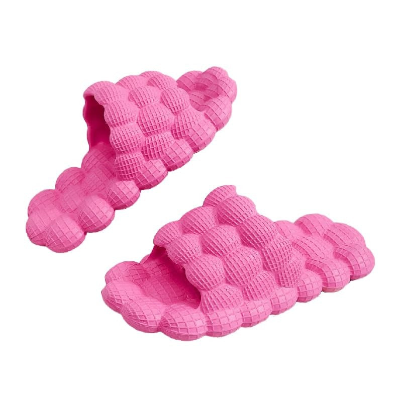 Rose Red Spa Slippers for Women & Men, Non-Slip Quick Drying Design, 5.5-6 US