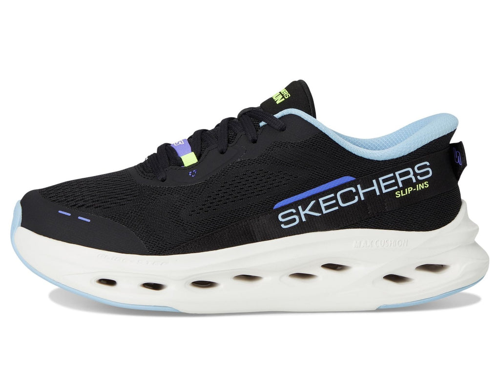 Skechers Women's Max Cushioning Slip-Ins Sneaker Black/Blue Size 9.5