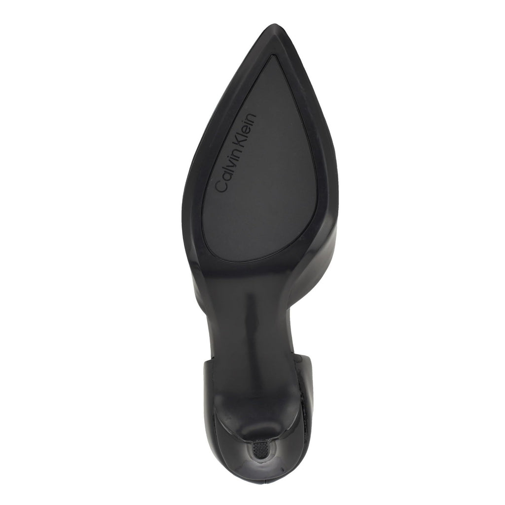 Calvin Klein Women's Gloria Pump, Black Patent 002, 6.5
