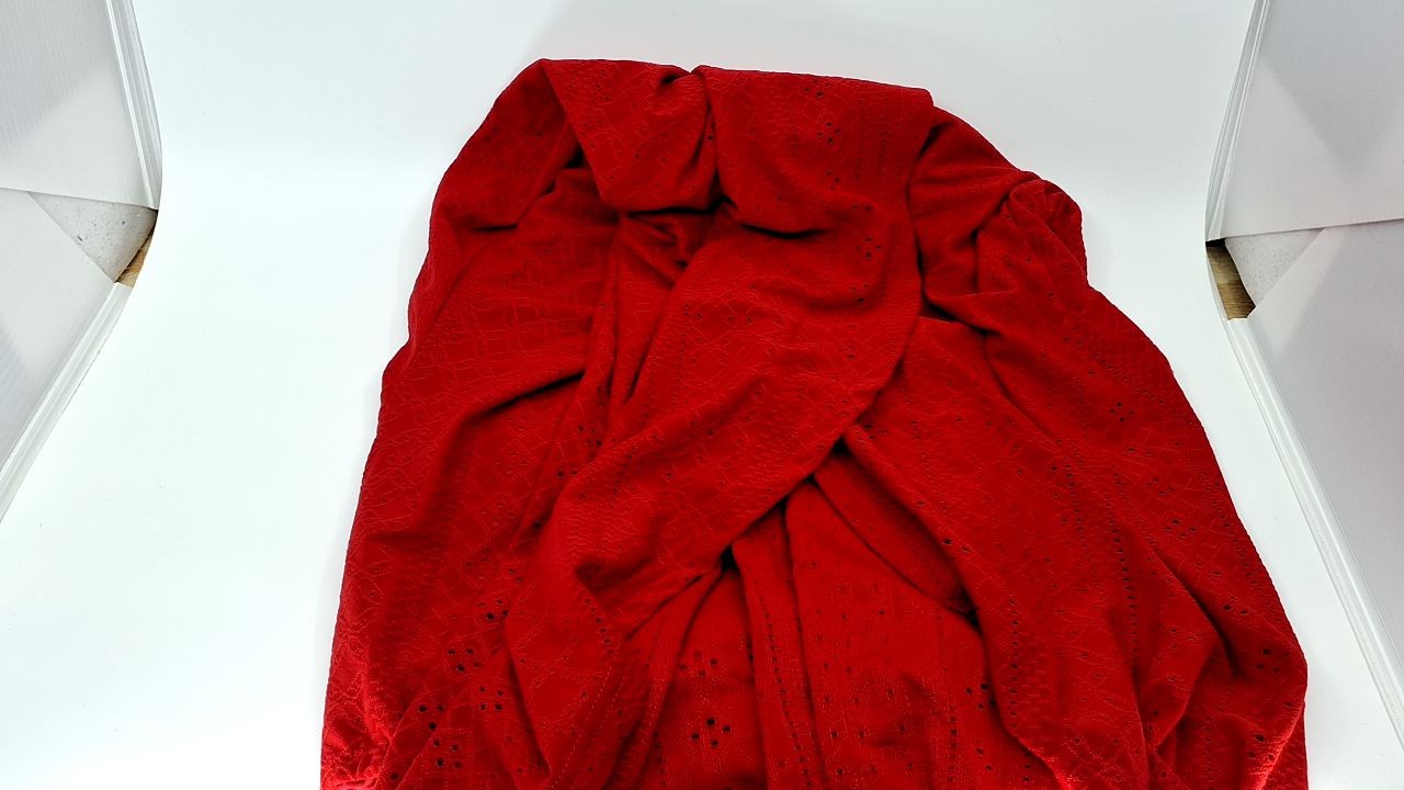 Women's Red Bodycon Maxi Dress M Strapless Asymmetrical Beach Outfit