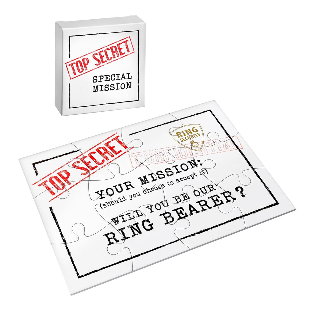 Ring Bearer Puzzle Gift, Will You Be Our Ring Bearer, White