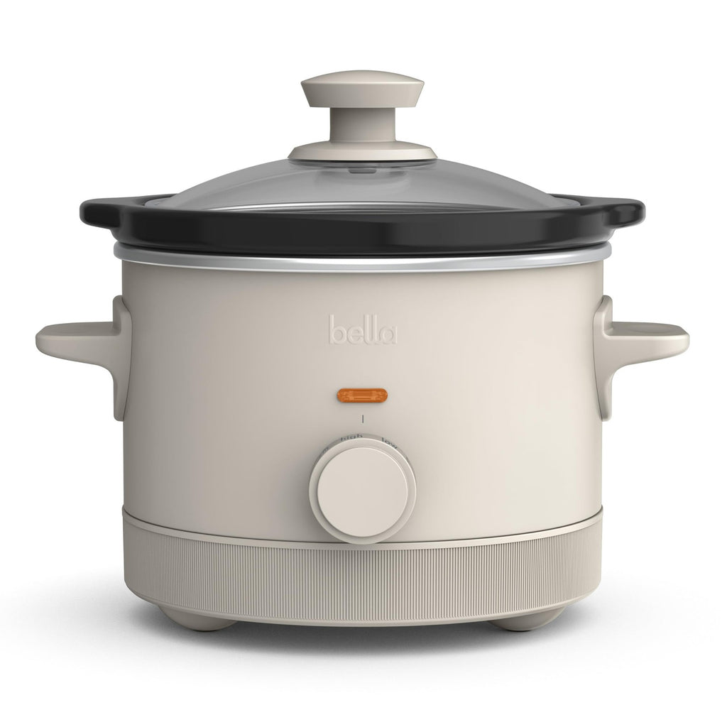 Oatmilk 1.5Qt Slow Cooker by Bella, Ceramic Nonstick, Cool Touch Handles