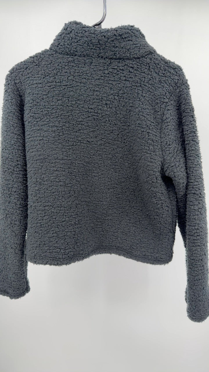 Cozy Zip Up Cropped Sherpa Jacket