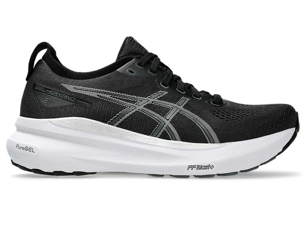 ASICS Women's Gel-Kayano 31 D Running Shoes, 8, Black/Pure Silver