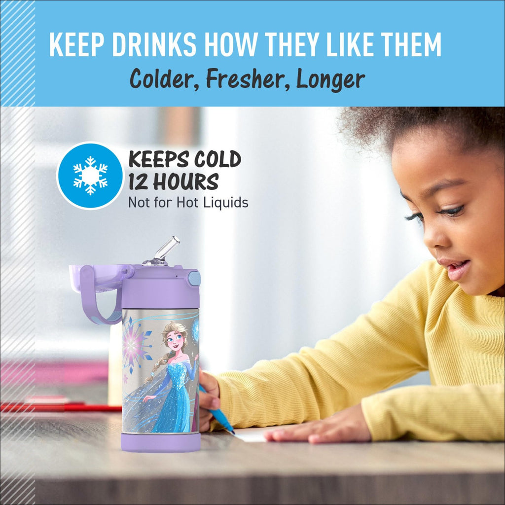 Frozen 2 Thermos FUNtainer 12oz Water Bottle w/ Straw, Kids Insulated