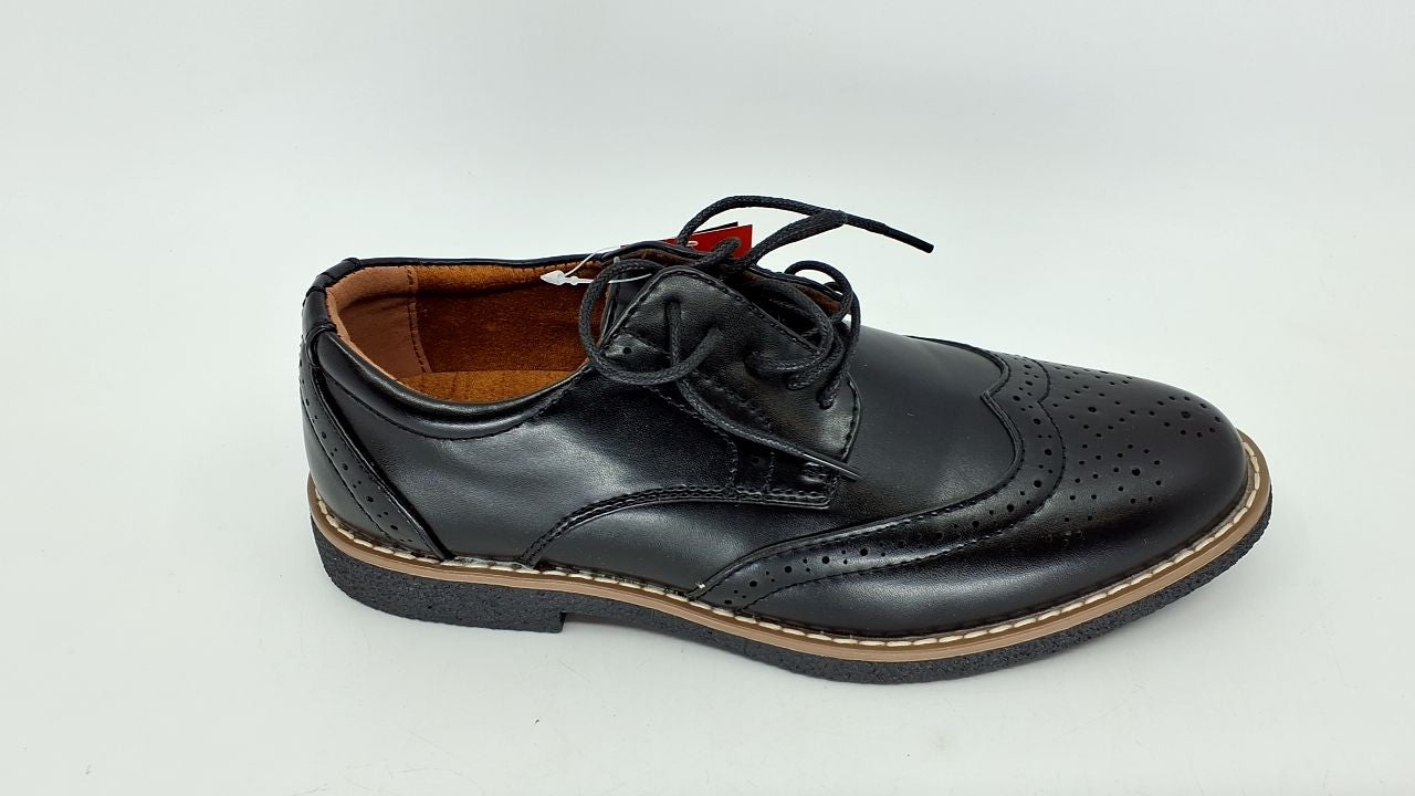 Deer Stags Boy's Joel Oxford, Black/Black, 4.5 Big Kid