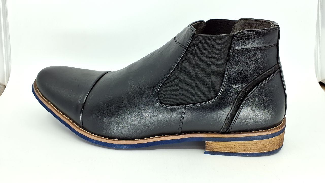 Deer Stags Men's Argos Dress Comfort Chelsea Boot, Black/Blue, 15 M US