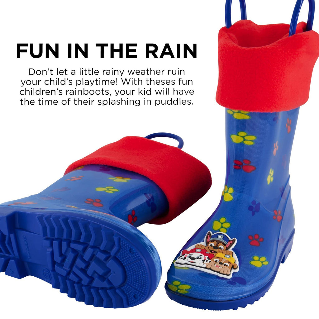 Nickelodeon Toddler Rain Boots, Paw Patrol, 11 Little Kid, Flexible