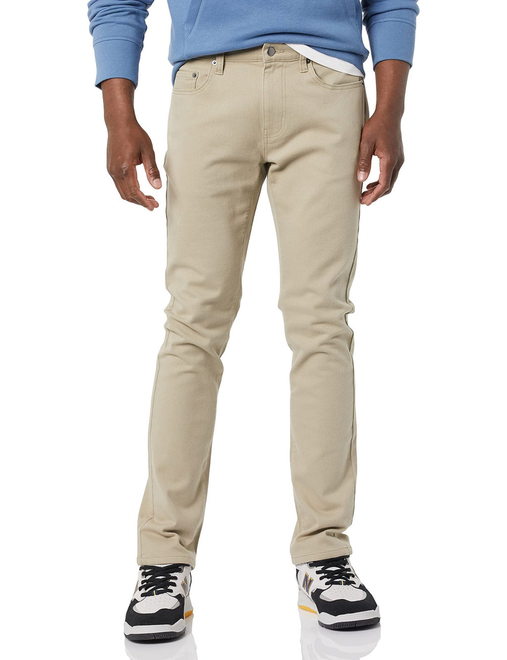 Men's Skinny-Fit Stretch Jean, Light Khaki Brown, 42W x 34L