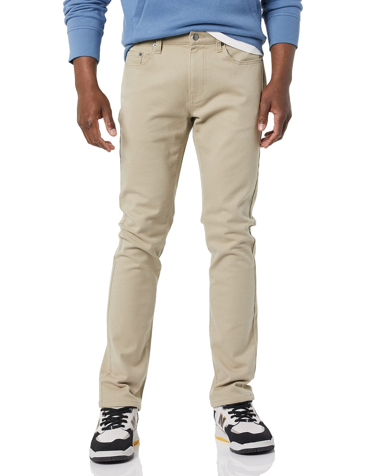 Men's Skinny-Fit Stretch Jean, Light Khaki Brown, 42W x 34L