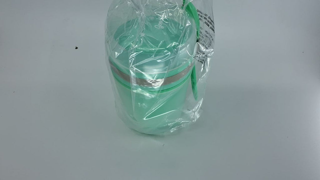 Insulated Food Storage Container, 14-Oz, Green, w/ Reusable Spoon