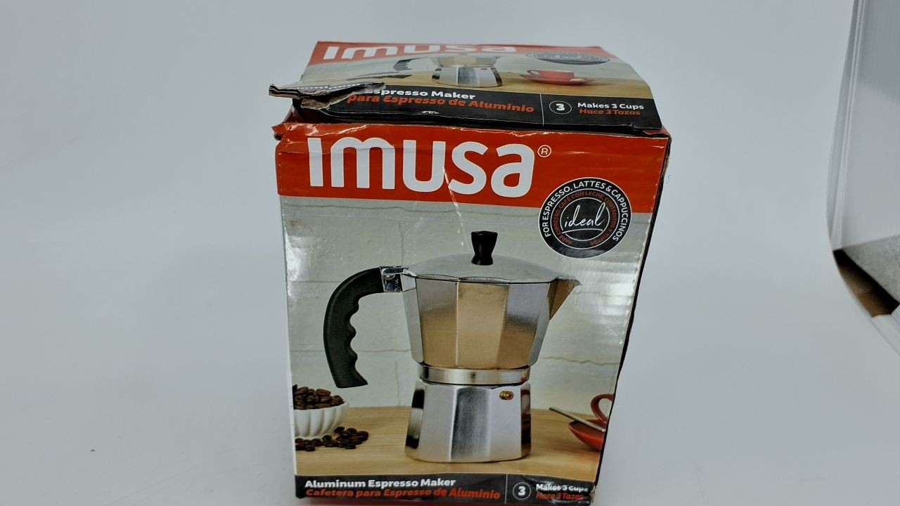 IMUSA 3-Cup Aluminum Espresso Stovetop Coffeemaker, Silver