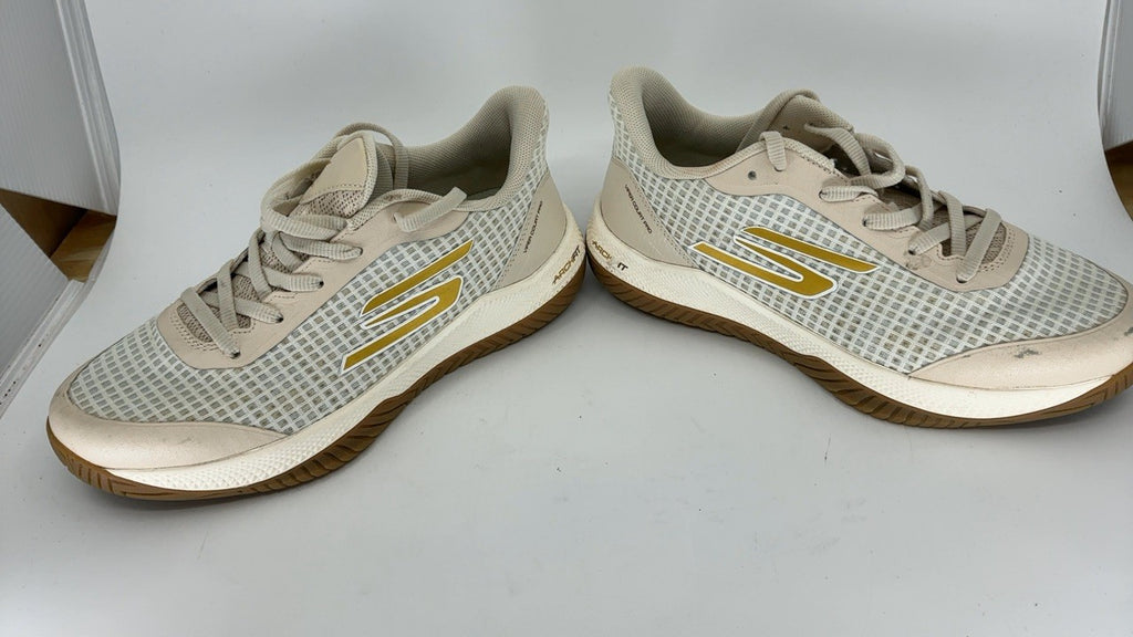 Skechers Women's Viper Court Pro Pickleball Sneaker, Off White, 7.5