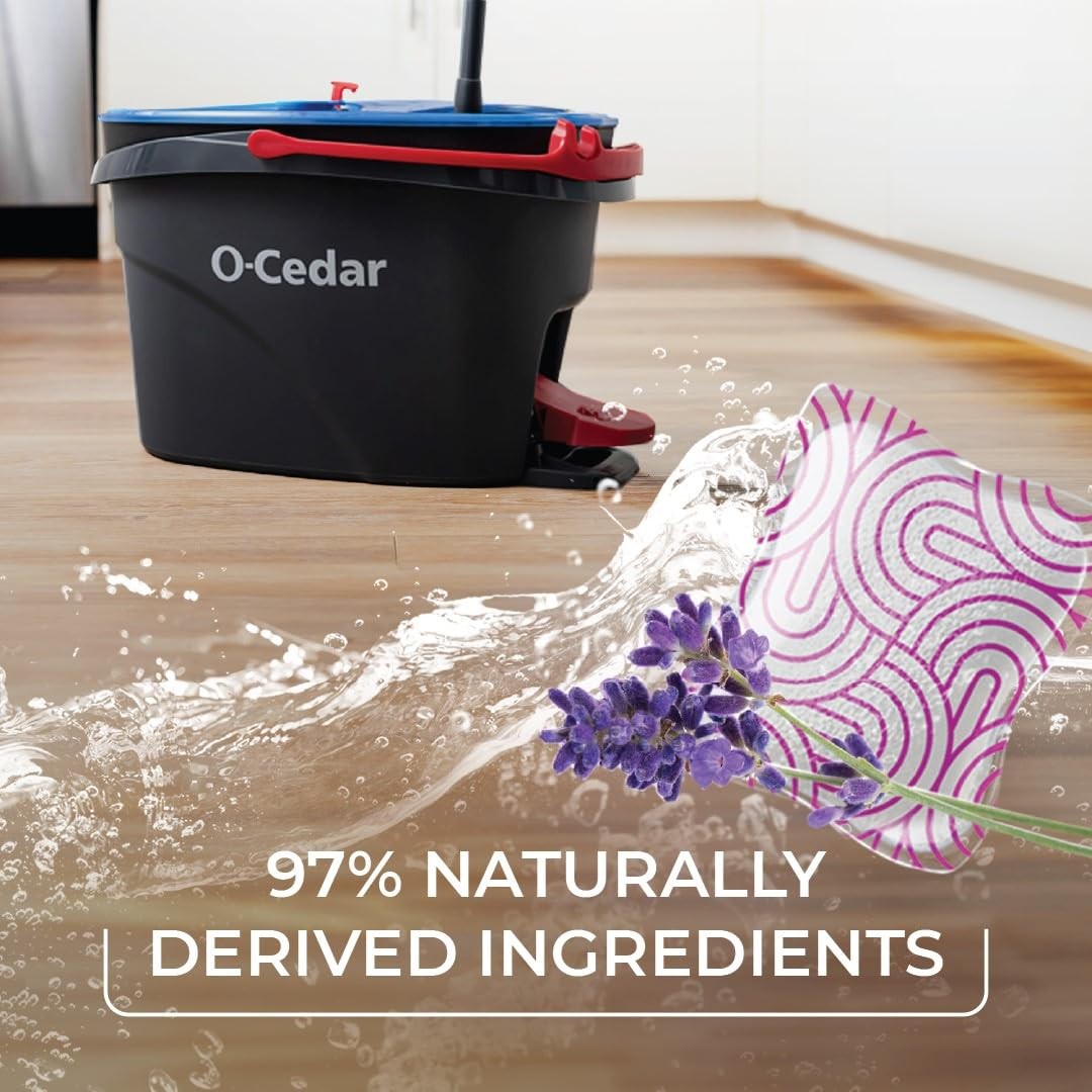O-Cedar PACS Lavender Floor Cleaner 10 Count - Safe for All Hard Floors