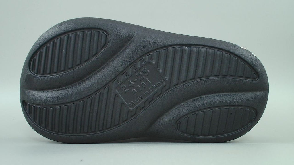 Axcone Kids Comfort Clogs Slippers Boys Girls Slides Shoes, Black-24/25