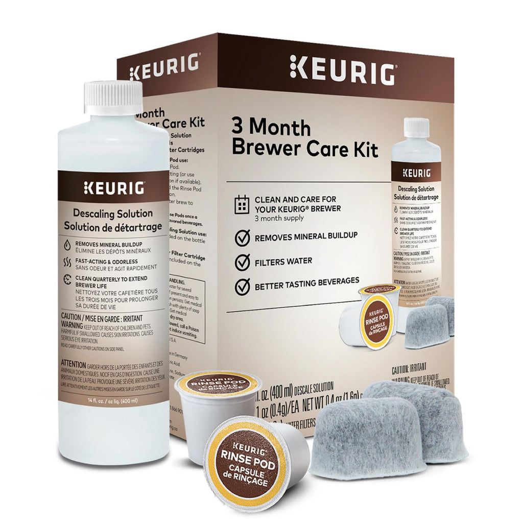 Keurig Brewer Maintenance Kit, 3-Month Supply w/ Water Filters & Rinse Pods