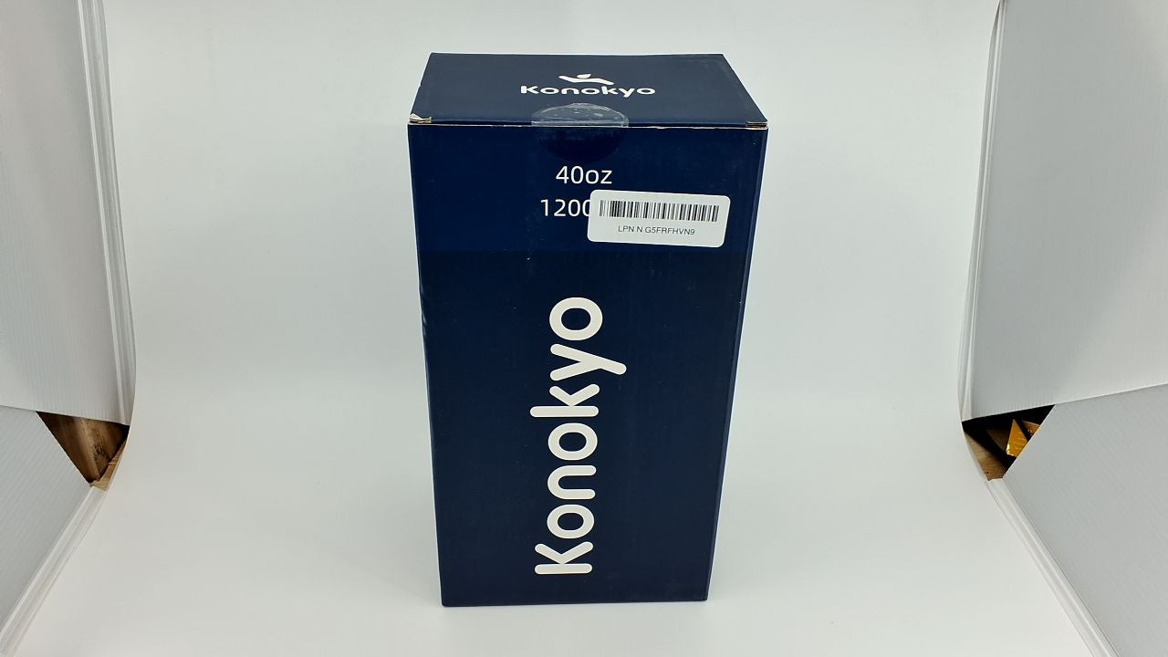 40 OZ Insulated Tumbler w/ Handle & Straw, Mist Blue Stainless Steel