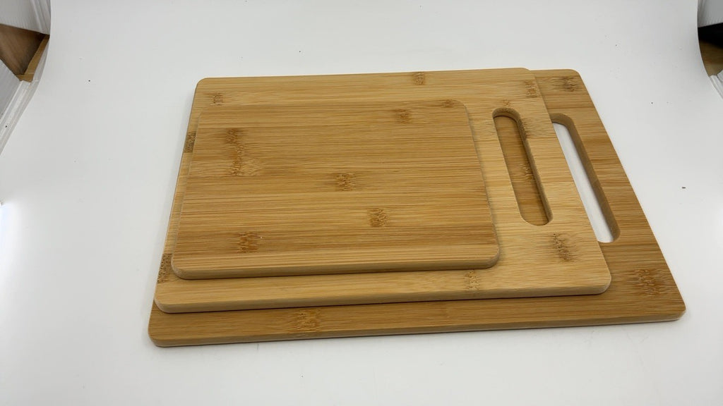 Reversible Bamboo Cutting Boards Set of 3, Meal Prep & Serving
