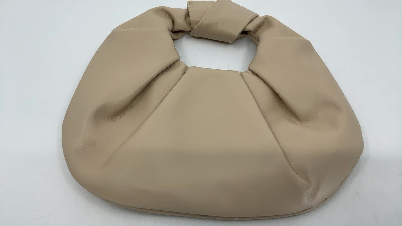 Trendy Apricot Faux Leather Evening Clutch Purse - Women's Hobo Bag