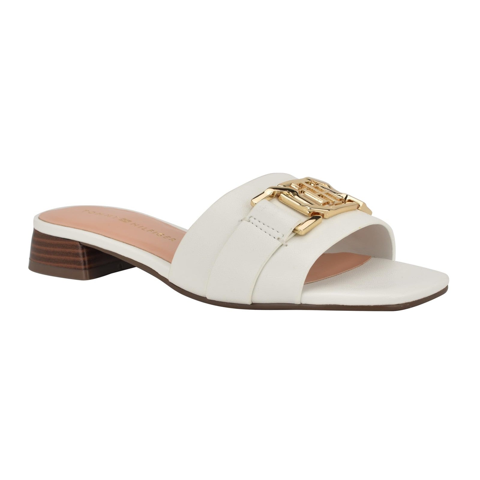 Tommy Hilfiger Women's Meliei Block Heel Slide Sandals - White
